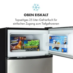 Big Daddy Cool Kühl-Gefrierkombination 61/25 Liter 2 Ebenen Edelstahl -Deutschland Klarstein Verkaufs-Shop 10034005 de 0006 logo