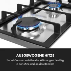 Ignito Domino Gaskochfeld 2-flammig Sabaf-Brenner Edelstahl Silber 2 Ignito Domino Gaskochfeld 2-flammig Sabaf-Brenner Edelstahl Silber -Deutschland Klarstein Verkaufs-Shop 10034108 de 0003 logo
