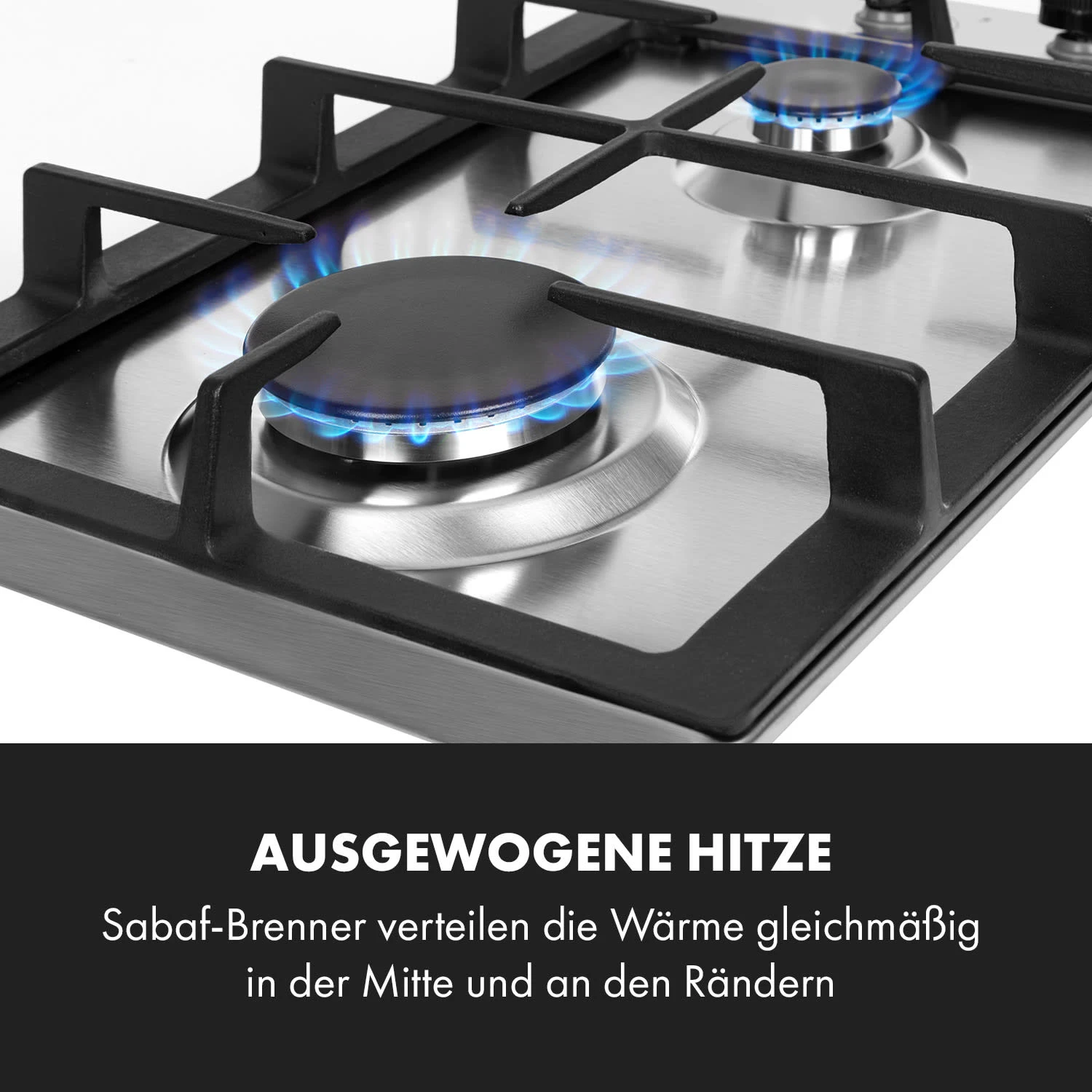 Ignito Domino Gaskochfeld 2-flammig Sabaf-Brenner Edelstahl silber Ignito Domino Gaskochfeld 2-flammig Sabaf-Brenner Edelstahl Silber -Deutschland Klarstein Verkaufs-Shop 10034108 de 0003 logo