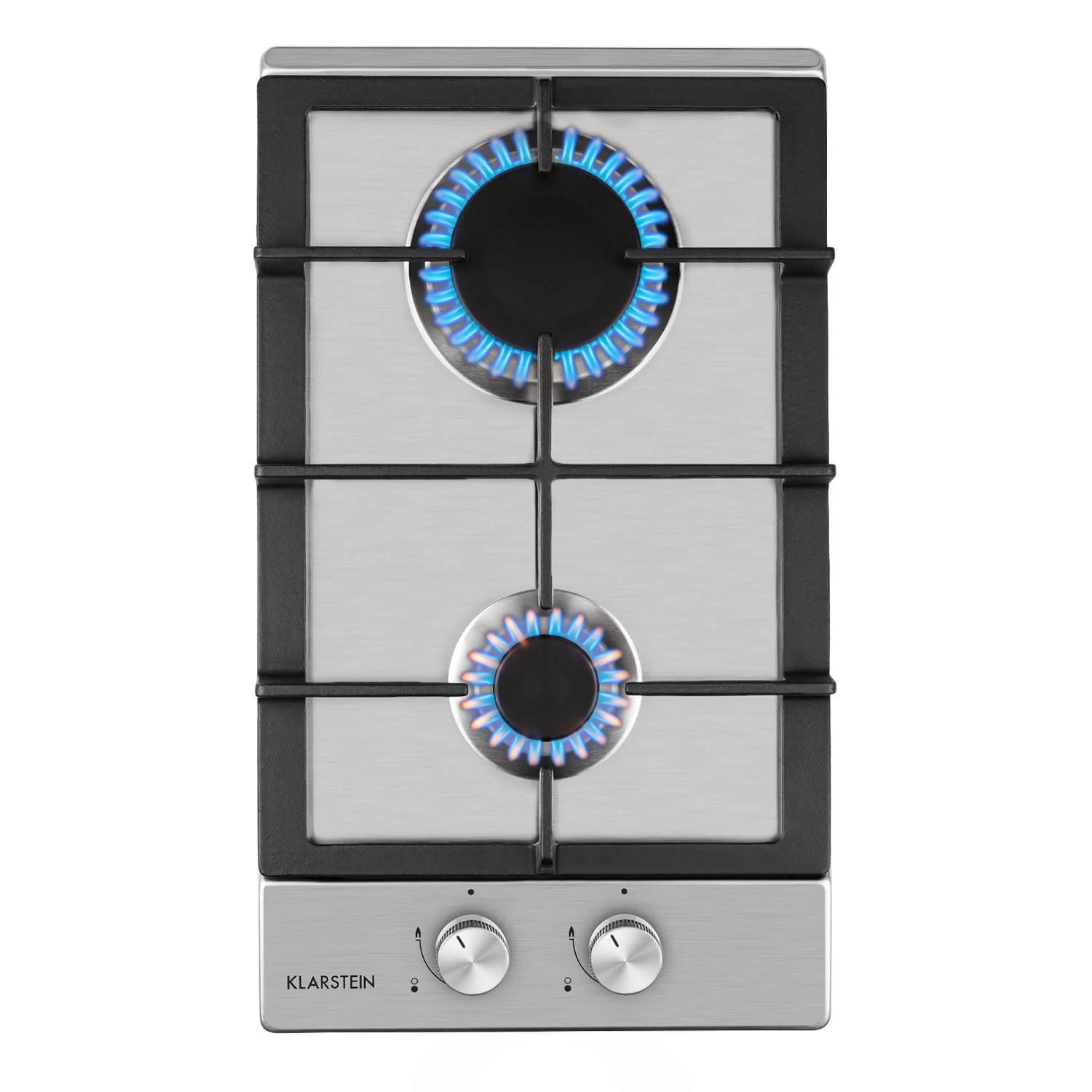 Ignito Domino Gaskochfeld 2-flammig Sabaf-Brenner Edelstahl silber Ignito Domino Gaskochfeld 2-flammig Sabaf-Brenner Edelstahl Silber -Deutschland Klarstein Verkaufs-Shop 10034108 yy 0001 titel