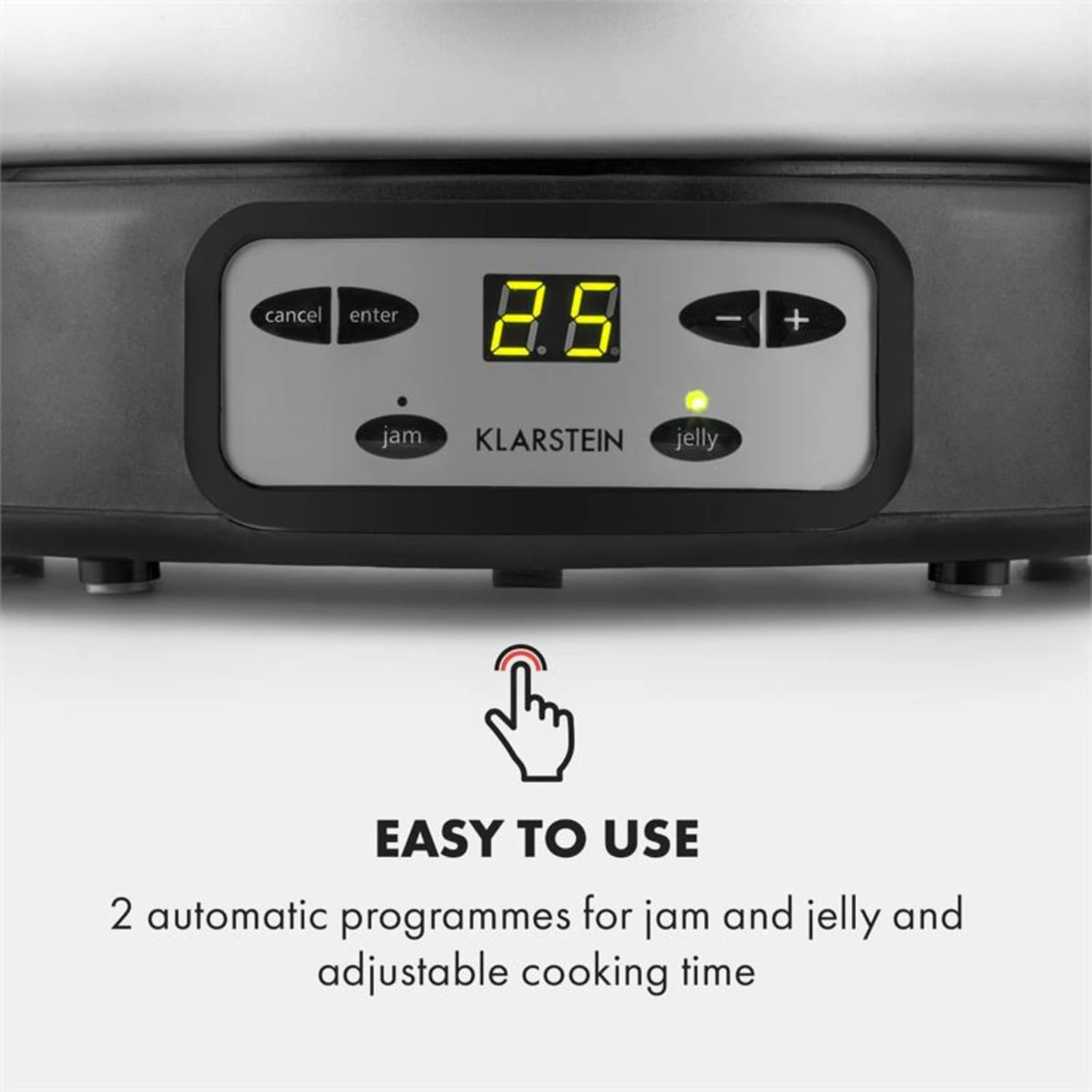 Jam Session Marmeladen- und Geleekocher 1000W 2 Automatikprogramme Jam Session Marmeladen- Und Geleekocher 1000W 2 Automatikprogramme -Deutschland Klarstein Verkaufs-Shop 10034109 yy 0004 logo Klarstein Jam Session Marmeladen und Geleekocher