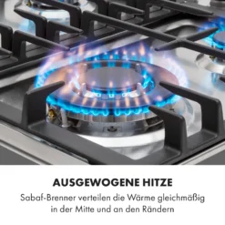 Ignito 4 Zonen Gaskochfeld 4-flammig Sabaf-Brenner Edelstahl Silber 2 Ignito 4 Zonen Gaskochfeld 4-flammig Sabaf-Brenner Edelstahl Silber -Deutschland Klarstein Verkaufs-Shop 10034110 de 0003 logo