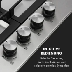 Ignito 4 Zonen Gaskochfeld 4-flammig Sabaf-Brenner Edelstahl Silber 3 Ignito 4 Zonen Gaskochfeld 4-flammig Sabaf-Brenner Edelstahl Silber -Deutschland Klarstein Verkaufs-Shop 10034110 de 0004 logo