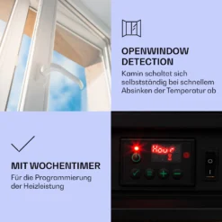 Lienz Elektrischer Kamin 1800W Steindekor Polystone Fernbedienung -Deutschland Klarstein Verkaufs-Shop 10034122 de 0004 logo