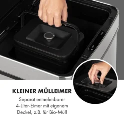 Touchless Müllsammler Sensor 72L 4 Behälter ABS PP Edelstahl Gebürstet -Deutschland Klarstein Verkaufs-Shop 10034128 de 0004 logo