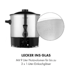 Biggie Eco Einkochautomat & Getränkespender 1000W 30-100°C Zapfhahn 9l -Deutschland Klarstein Verkaufs-Shop 10034147 de 0007 logo