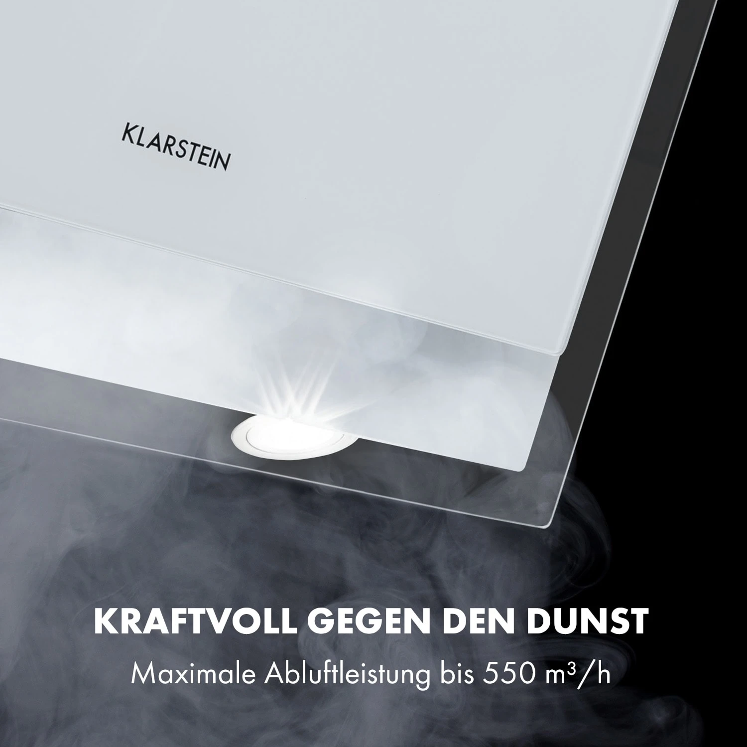 Mirage 60 Dunstabzugshaube 550 m³/h Touch-Panel Ambient EEC A++ weiß Mirage 60 Dunstabzugshaube 550 M³/h Touch-Panel Ambient EEC A++ Weiß -Deutschland Klarstein Verkaufs-Shop 10034151 de 0003 logo