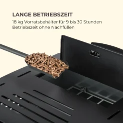 Energiewende Pelletofen 5/10 KW 5 Stufen Timer 18kg 250m³ Fernbedienung Schwarz -Deutschland Klarstein Verkaufs-Shop 10034153 de 0006 logo