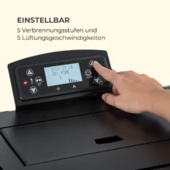 Energiewende Pelletofen 5/10 KW 5 Stufen Timer 18kg 250m³ Fernbedienung Schwarz -Deutschland Klarstein Verkaufs-Shop 10034153 de 0007 logo