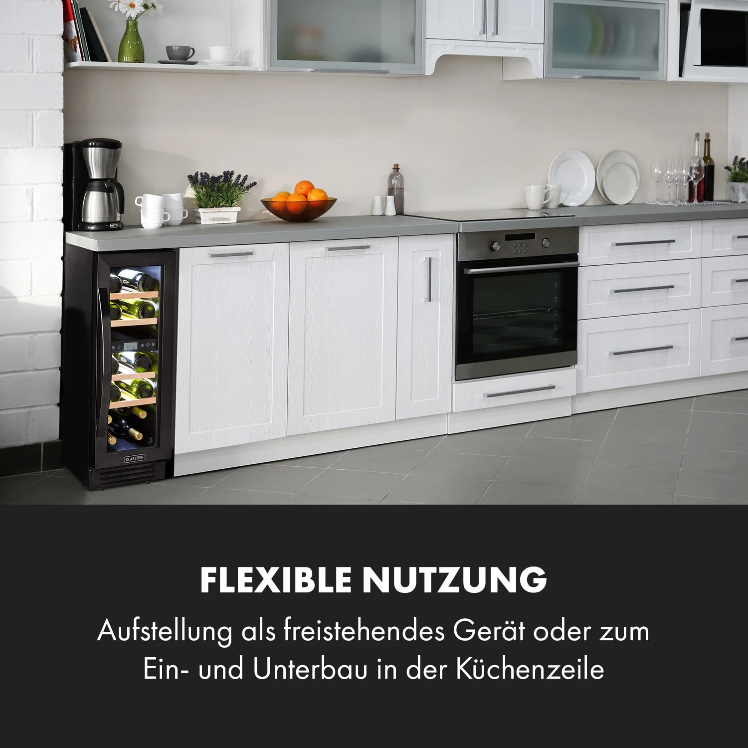 Vinovilla 17 Built-In Duo Weinkühlschrank 53l 17 Fl. 2 Zonen Glastür Vinovilla 17 Built-In Duo Weinkühlschrank 53l 17 Fl. 2 Zonen Glastür -Deutschland Klarstein Verkaufs-Shop 10034154 de 0002 logo