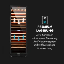 Vinovilla Grande 162 Built-in Duo Onyx Weinkühlschrank 425 Ltr 162 Fl. -Deutschland Klarstein Verkaufs-Shop 10034157 de 0007 logo