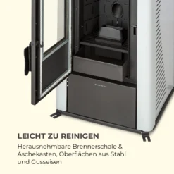 Energiewende Pelletofen 5/10 KW 5 Stufen Timer 18kg 250m³ Fernbedienung Grau -Deutschland Klarstein Verkaufs-Shop 10034181 de 0008 logo