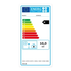 Energiewende Pelletofen 5/10 KW 5 Stufen Timer 18kg 250m³ Fernbedienung Grau -Deutschland Klarstein Verkaufs-Shop 10034181 energy label