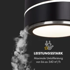 Tron Ambience Inselabzugshaube Ø38cm Umluft 540m³/h LED Schwarz -Deutschland Klarstein Verkaufs-Shop 10034213 de 0003 logo