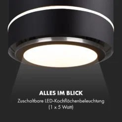 Tron Ambience Inselabzugshaube Ø38cm Umluft 540m³/h LED Schwarz -Deutschland Klarstein Verkaufs-Shop 10034213 de 0008 logo
