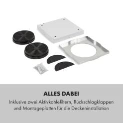 Tron Ambience Inselabzugshaube Ø38cm Umluft 540m³/h LED Schwarz -Deutschland Klarstein Verkaufs-Shop 10034213 de 0009 logo