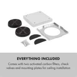 Tron Ambience Inselabzugshaube Ø38cm Umluft 540m³/h LED Schwarz -Deutschland Klarstein Verkaufs-Shop 10034213 yy 0010 logo Klarstein Tron Ambience Inselabzugshaube schwarz