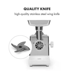 Kraftprotz Elektrischer Fleischwolf 700 W Kupfermotor Edelstahl -Deutschland Klarstein Verkaufs-Shop 10034215 yy 0004 logo Klarstein Kraftprotz elektrischer Fleischwolf weiss
