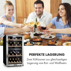 Vinamour 45 DuoWeinkühlschrank 2 Zonen 118 Ltr / 45 Fl 5-18 °C -Deutschland Klarstein Verkaufs-Shop 10034216 de 0004 logo