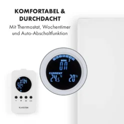 Crystal Wall Infrarotheizung 100x60cm 600W Wochentimer IP54 Weiß -Deutschland Klarstein Verkaufs-Shop 10034223 de 0004 logo