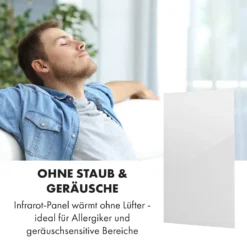 Crystal Wall Infrarotheizung 100x60cm 600W Wochentimer IP54 Weiß -Deutschland Klarstein Verkaufs-Shop 10034223 de 0005 logo