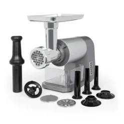 Mett Max Elektrischer Fleischwolf 600W Kupfermotor Aluminium