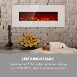 Lausanne Long Elektrischer Kamin 1600W 2 Heizstufen 128 Cm -Deutschland Klarstein Verkaufs-Shop 10034250 de 0006 logo
