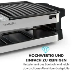 Sirloin Raclette 1500W Aluminium / Stein 8 Personen Kontroll-LED -Deutschland Klarstein Verkaufs-Shop 10034275 de 0003 logo