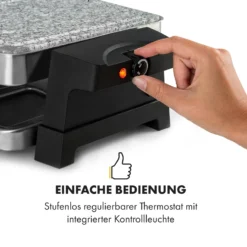 Sirloin Raclette 1500W Aluminium / Stein 8 Personen Kontroll-LED -Deutschland Klarstein Verkaufs-Shop 10034275 de 0007 logo