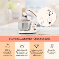 Bella Elegance Küchenmaschine 2000W/2,7PS/5,2 Ltr Edelstahl BPA-frei -Deutschland Klarstein Verkaufs-Shop 10034365 de 0003 usp