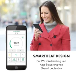 Bornholm Smart Konvektions-Heizgerät | 2000 W | SmartHeat Design: WiFi-Verbindung | LED-Display | 24-h-Timer | 2 Heizstufen: 1000 / 2000 W | IP24: Spritzwassergeschützt | Fernbedienung | Standgerät -Deutschland Klarstein Verkaufs-Shop 10034391 de 0008 logo