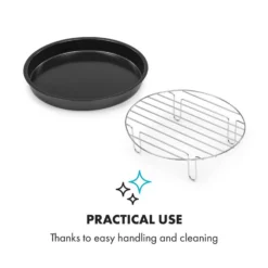 AeroVital Cube Chef Pizzateller Hoher Grilleinsatz Zubehör Edelstahl -Deutschland Klarstein Verkaufs-Shop 10034411 yy 0005 logo Klarstein AeroVital Cube Chef Pizzateller