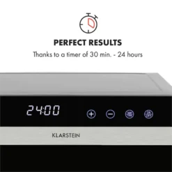 Flavour Dry Dörrautomat Temperatur: 35 - 75 °C Digitaler Thermostat -Deutschland Klarstein Verkaufs-Shop 10034423 yy 0006 logo Klarstein Flavour Dry Doerrautomat schwarz