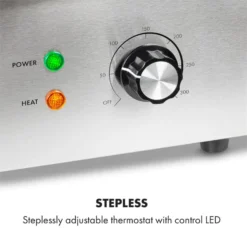 Grillmeile 3000R Elektrogrill 3000W Platte 54,5x35cm Geriffelt -Deutschland Klarstein Verkaufs-Shop 10034449 yy 0003 logo Klarstein Grillmeile 3000R Pro Grill geriffelt