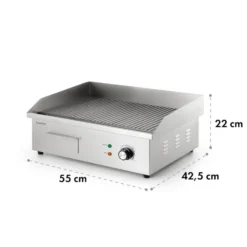 Grillmeile 3000R Elektrogrill 3000W Platte 54,5x35cm Geriffelt -Deutschland Klarstein Verkaufs-Shop 10034449 yy 0009 logo Klarstein Grillmeile 3000R Pro Grill geriffelt
