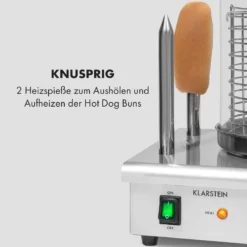 Wurstfabrik Pro 550 Hot Dog Maker 550W 2 Spieße 5L 30-100°C Edelstahl -Deutschland Klarstein Verkaufs-Shop 10034453 de 0005 logo