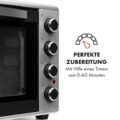 Masterchef 45 Mini-Backofen 45l 2000W 100-230 °C Timer Silber -Deutschland Klarstein Verkaufs-Shop 10034497 de 0005 logo