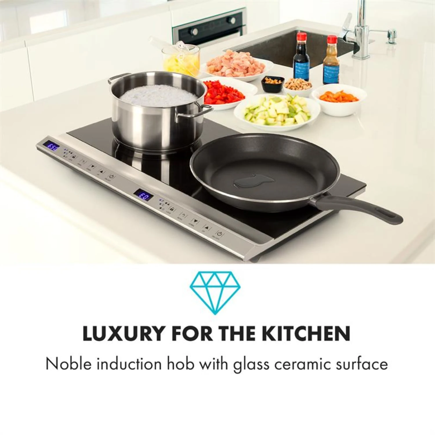 Cucinata Induktionskochfeld 3100W 10 Leistungsstufen 200-1300W Cucinata Induktionskochfeld 3100W 10 Leistungsstufen 200-1300W -Deutschland Klarstein Verkaufs-Shop 10034503 yy 0002 logo Klarstein Cucinata Induktionskochfeld 3100 W