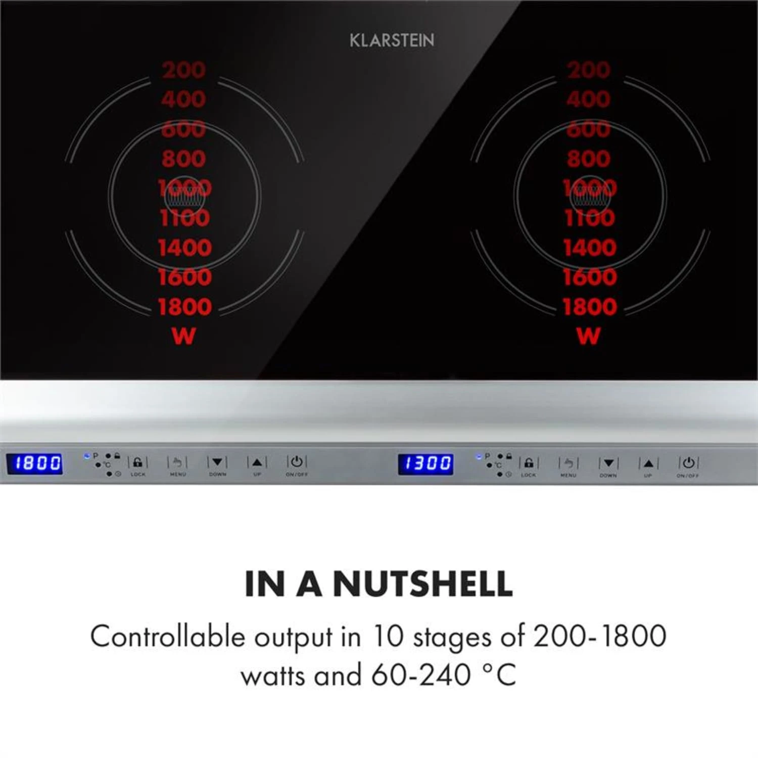 Cucinata Induktionskochfeld 3100W 10 Leistungsstufen 200-1300W Cucinata Induktionskochfeld 3100W 10 Leistungsstufen 200-1300W -Deutschland Klarstein Verkaufs-Shop 10034503 yy 0004 logo Klarstein Cucinata Induktionskochfeld 3100 W