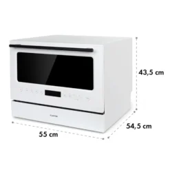 Azuria Geschirrspülmaschine 1380W 6,5L 6 Gedecke Schwarze Glasfront -Deutschland Klarstein Verkaufs-Shop 10034510 yy 0011 logo Klarstein Azuria Geschirrspuelmaschine weiss