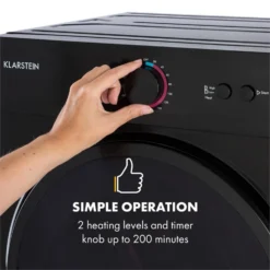 Jet Set Mini-Wäschetrockner Ablufttrockner 1020W EEK C 3kg 50cm 3 Jet Set Mini-Wäschetrockner Ablufttrockner 1020W EEK C 3kg 50cm -Deutschland Klarstein Verkaufs-Shop 10034512 yy 0004 logo Klarstein Jet Set Waeschetrockner schwarz