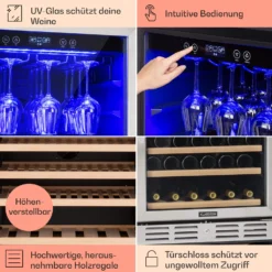 Vinovilla Grande 127 Built-in Uno Weinkühlschrank 320 Ltr 127 Fl. LED -Deutschland Klarstein Verkaufs-Shop 10034524 DE 0005 usp