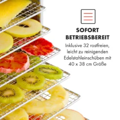 Master Jerky 500 Dörrautomat 3000W 40-90 °C 24h-Timer Edelstahl Silber -Deutschland Klarstein Verkaufs-Shop 10034545 de 0004 logo