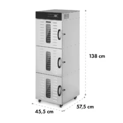 Master Jerky 550 Dörrautomat 2400W 40-90 °C 24h-Timer Edelstahl Silber -Deutschland Klarstein Verkaufs-Shop 10034546 yy 0008 dimensions