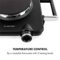 Cookorama Doppelkochplatte 1900-2250 W 150/180 Mm Ø 5 Stufen Schwarz -Deutschland Klarstein Verkaufs-Shop 10034573 yy 0005 logo Klarstein Cookorama Doppelkochplatte schwarz