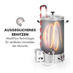 Brauheld Pro Maischekessel 2500W 30L 30-100°C Umwälzpumpe Edelstahl 3 Brauheld Pro Maischekessel 2500W 30L 30-100°C Umwälzpumpe Edelstahl -Deutschland Klarstein Verkaufs-Shop 10034586 de 0004 logo