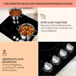 EasyCook Keramikkochfeld 6100W Drehregler Schwarz 3 EasyCook Keramikkochfeld 6100W Drehregler Schwarz -Deutschland Klarstein Verkaufs-Shop 10034604 de 0004 usp