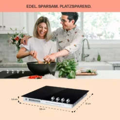EasyCook Keramikkochfeld 6100W Drehregler Schwarz 5 EasyCook Keramikkochfeld 6100W Drehregler Schwarz -Deutschland Klarstein Verkaufs-Shop 10034604 de 0006 usp
