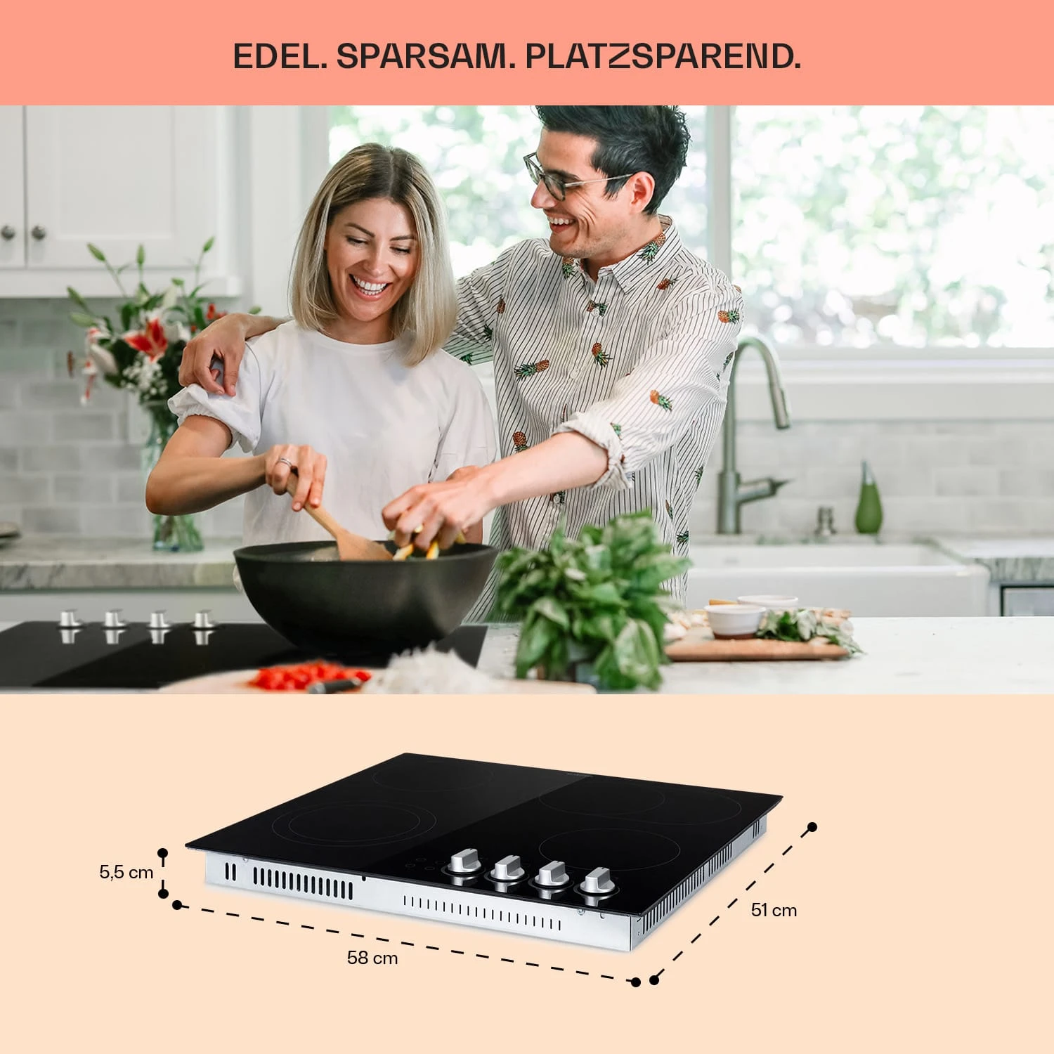 EasyCook Keramikkochfeld 6100W Drehregler schwarz EasyCook Keramikkochfeld 6100W Drehregler Schwarz -Deutschland Klarstein Verkaufs-Shop 10034604 de 0006 usp