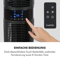 Twister Turmventilator 45 W | 343 M³/h Oszillation Touch Fernbedienung -Deutschland Klarstein Verkaufs-Shop 10034669 de 0003 logo